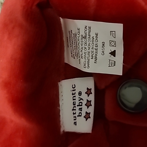 2 for $25 - Authentic Baby Infants 0-3m 3-piece Santa Suit - Picture 5 of 7